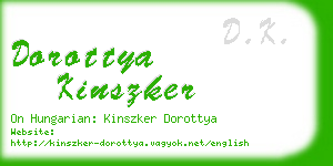 dorottya kinszker business card